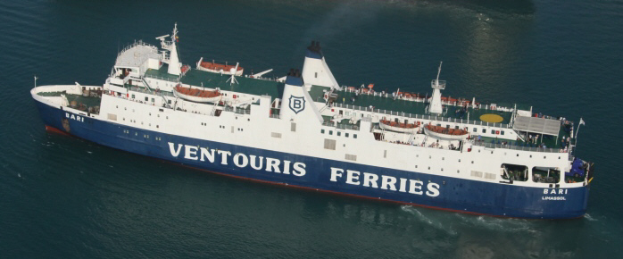 Ventouris Ferries, Traghetto BARI, Linea Bari - Corf - Igoumenitsa