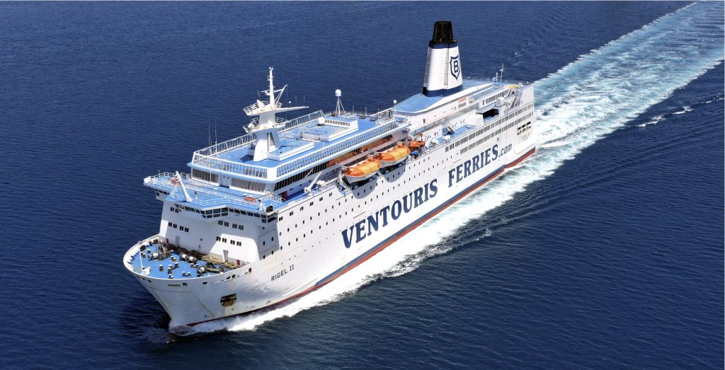 RIGEL II, il traghetto più grande della flotta Ventouris, viaggia da Bari a Durazzo